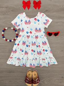 American Flag & Flowers Stripe Dress