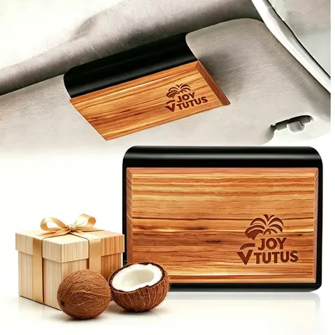Joytutus Woody Clip-On Freshener Clip Car Fragrance - Premium Texture Sun Visor Accessory, Clean Summer Vibes Odor Removal, Universal Fit Brown Car Interior Item, Easy-Install Portable Father's Day Gift, Portable Clip Car Fragrance