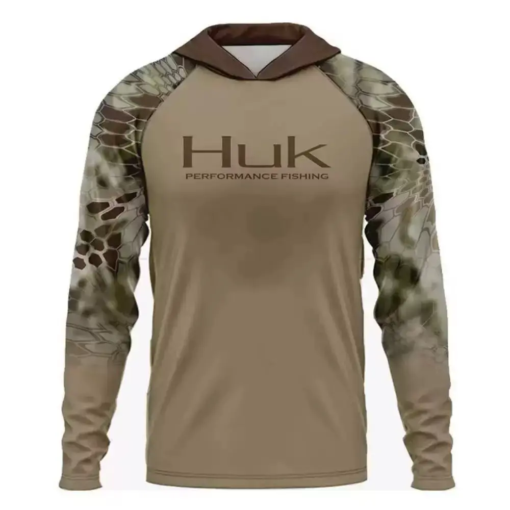 Men's Professional Outdoor Hooded Long-Sleeved Fishing Top - Lightweight, Breathable, Quick-Drying, Sun-Protective, UV-Resistant jersey 2026 quick-dry
