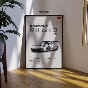 Porsche 911 GT3 RS Poster: German Sports Car Wall Art