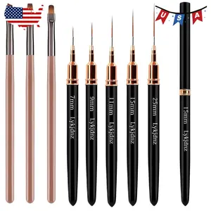 5pcs Nail Art Liner Brushes, Liner Brush For Nails Gel