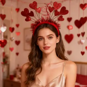 Fashionable Sequined Silk Hairband, Valentine's Day Party Accessory, Perfect Gift for Friends, Elegant Headwear for Women