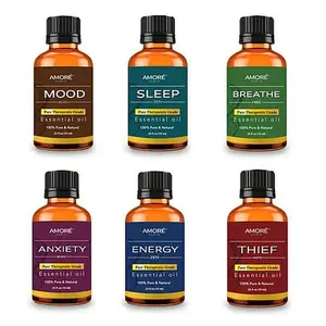 TagCo USA Amore Paris Spa Collection 100% Essential Oil Gift Set (6-Piece)