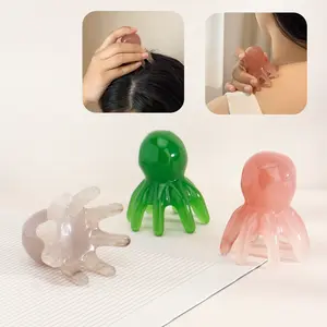 Resin Octopus Shaped Scalp Massager Comb, Head Massage Tool, Meridian Scratching Brush, Hair Care Accessory, Single Pack