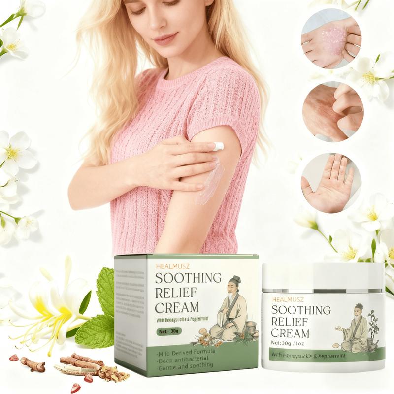Herbal Sensitive Skincare Cream with Honeysuckle & Peppermint 30g Natural Soothing Ointment for Eczema Psoriasis & Itching Gentle for All Ages