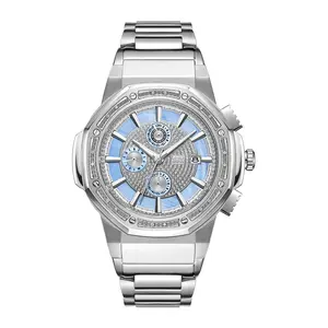 JBW Men's Saxon Stainless Steel Diamond & Crystal Watch