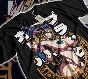 Dark Magician Girl T-shirt Yu-Gi-Oh Anime Kawaii Waifu Girl Soft Pullover T-shirt