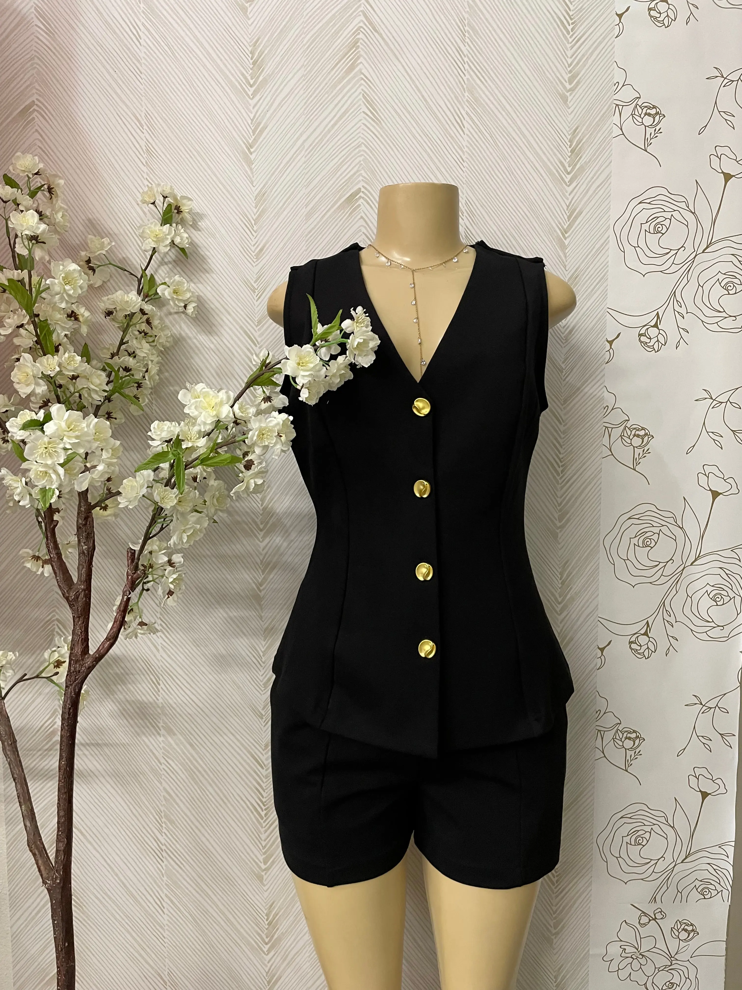 Vest and short set