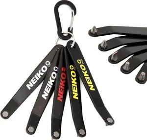 A Ultra Low Profile Offset Screwdriver & Torx Set,  Pc, Heavy Duty S Steel Construction, SAE, mm Bit Depth, Angled Hex Bit, Bent Screwdriver for Tight Spaces, Allen Wrench Keychain