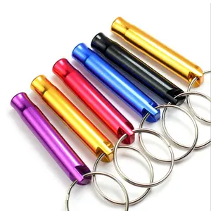 【1pcs】Mini Aluminum Alloy Whistles - Ideal for Outdoor Emergencies, Camping, Hunting & Dog Training  keychain