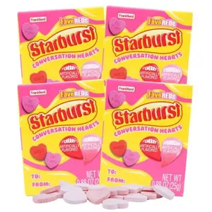 Frankford Starbursts Conversation Hearts, Classic Valentine's Day Candy, 88 Ounces Each (Pack of 4)