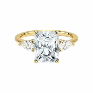 Lab-grown diamond, 11040, 3 ct; D-VS1; radiantly cut lab-grown diamond ring; IGI certification; refined luxury feel; versatile for everyday wear; engagement/proposal diamond ring; elegant prong setting ring