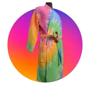 Personalized  Luxury Embriodered   One Size fits Most Tie Dye BathRobes - Bathrobe