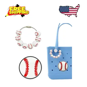 2Pcs Sports Charms for Bogg Bag, Baseball Softball
