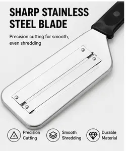 Stainless Steel Manual Vegetable Shredder with Blade - Kitchen Utensils Julienne Slicer for Potato, Carrot, Cucumber, Fast Food Prep Tool