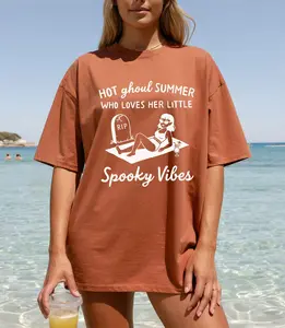 Hot Ghoul Summer Shirt Summerween Clothing, Whimsigoth Apparel Beach Goth Top, Halloween In July Spooky Summer Tee Summer Goth Style T-Shirt