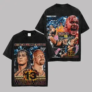 'Stone Cold' Steve Austin WWE Graphic Premium Washed Cotton T-Shirt For Wrestling Fan, Texas Rattlesnake Fan Shirt, Steven James Anderson Merch, Steve Austin Inspired Shirt Gift Tee