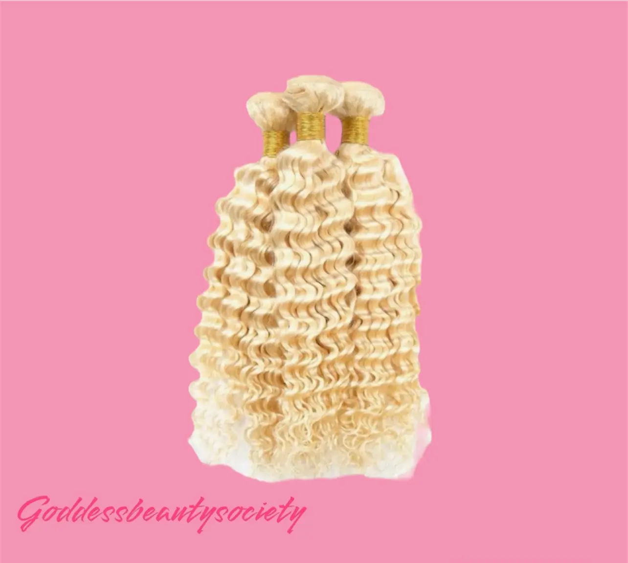 G.B.SLLC #613 Blonde Deepwave 18”-30” Hair Bundles