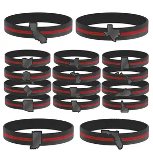 Thin Red Line State Bracelets, Standard, 8-Inch