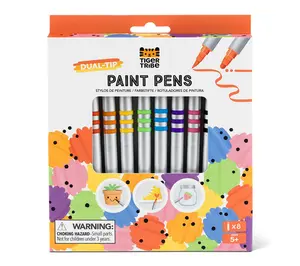 Tiger Tribe Dual Tip Paint Pens 8 Vibrant Colors