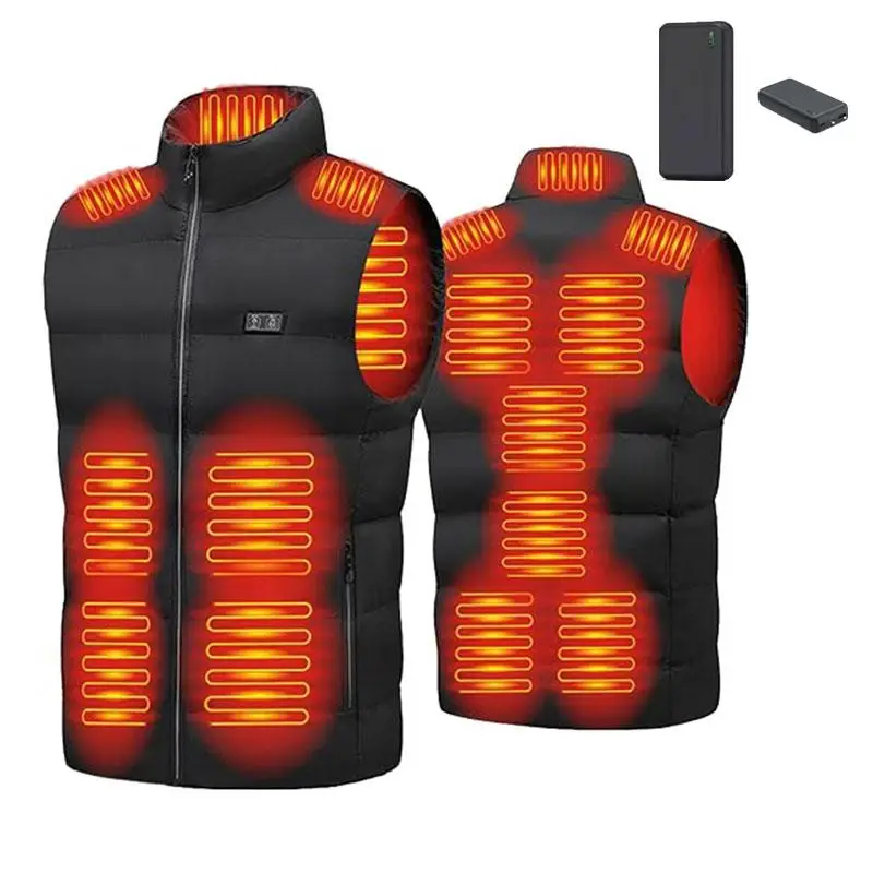 USB Rechargeable Smart Heating Vest, Warm Lightweight Outdoor Vest with Battery, Men's Winter Sports Gear for Outdoor Activities, Heated Winter Vest,
