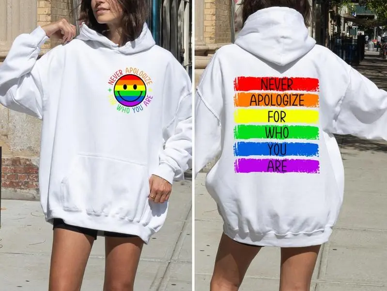Never Apologize For Who You Are Shirt, Pride Shirt, LGBTQ Shirt, Love Is Love Shirt, Gay Pride Shirt, Pride Month Shirt, Design  T-shirt, sweater and Hoodie  cotton