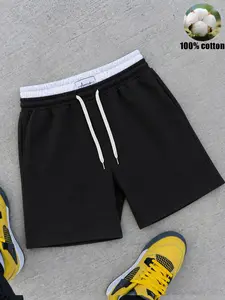Men Double Waistband Sweatpants Wide Leg Baggy Lounge Pants for Summer Outfit Fit Inspo Gym Travel Streetwear Daily Wear Drawstring Elastic Waist Relaxed Fit Athleisure Bottoms with Pockets for Workout Errands Home