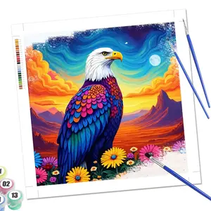 Eagle Animal Paint by Number Kit for Adults, DIY Craft Project with No Frame Included, Perfect Gift for Art Lovers & Home Decoration