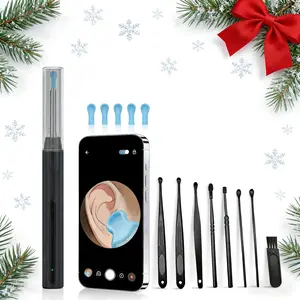 Visual Ear Spoon with Camera | 5 Replacement Picks, Rechargeable Battery, Compatible with iOS & Android Safe Ear Cleaning Kit