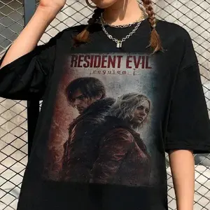 Comfort Colors Vintage Resident Evil Requiem 2026 T-Shirt, Resident Evil 9 tshirt, Gift For Gamer, Umbrella Corps Horror Game Tee