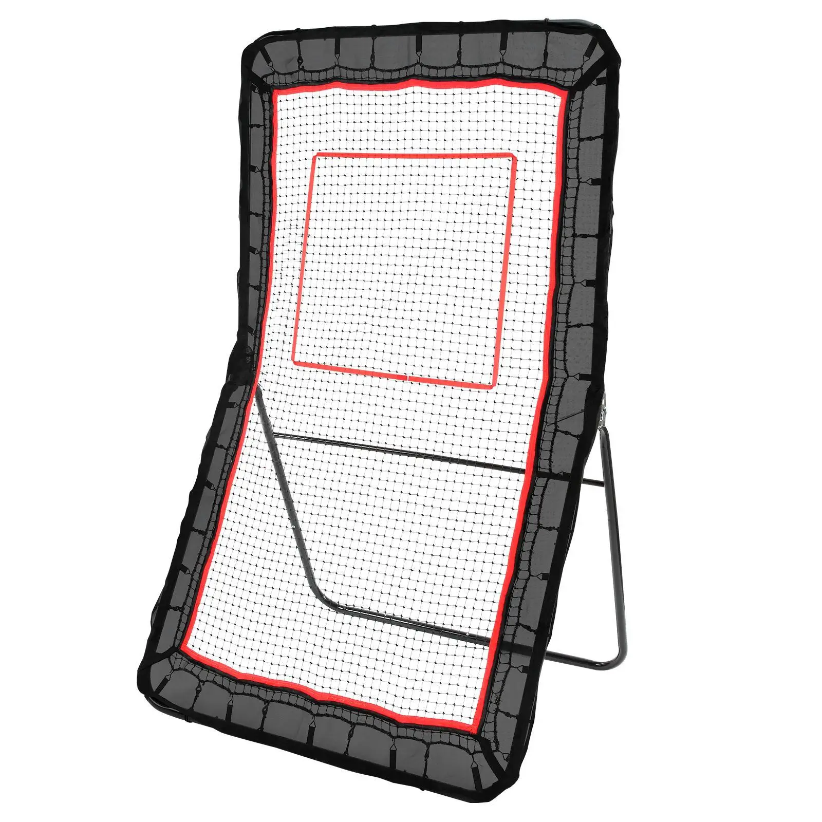 VEVOR Lacrosse Rebounder for Backyard,  4x7 Ft Volleyball Bounce Back Net, Pitchback Throwback Baseball Softball Return Training Screen, Adjustable Angle Shooting Practice Training Wall with Target#BackToSchool