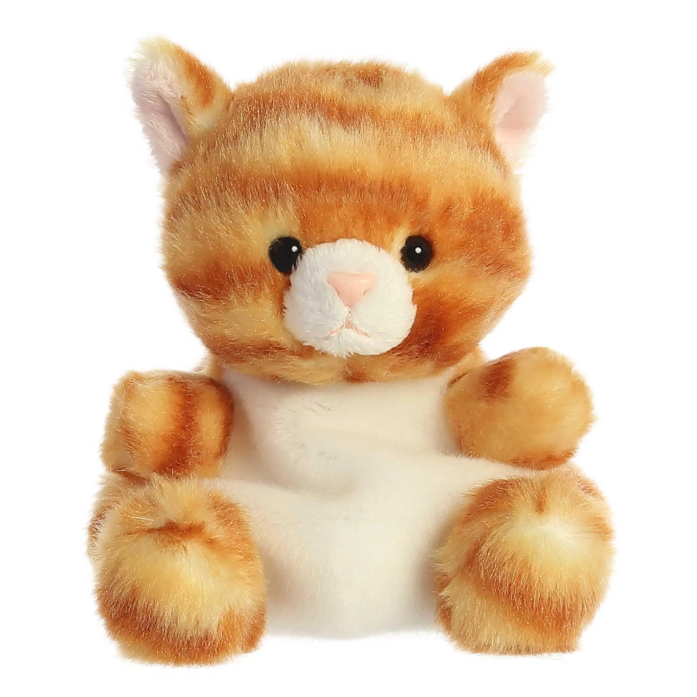 Aurora Adorable Palm Pals Meow Kitty Stuffed Animal - Fun Collectible Plush for Kids and Adult Collectors - Perfect for Decorating Rooms and Birthday Gifts - Orange 4.5 Inches