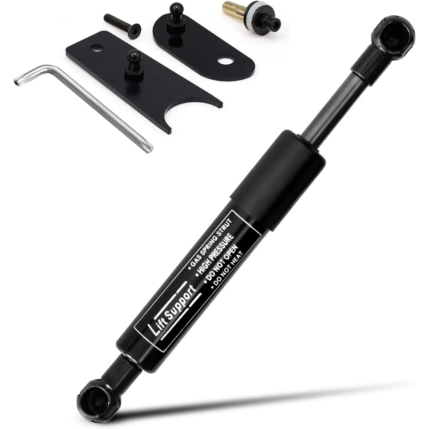 Tailgate Damper Kit with Screw, Truck Tailgate Assist Shock, Ball Mount Plate, Nutsert Tool & Wrench for 2007-2019 Chevy Silverado GMC Sierra 1500/2500/3500HD, Slow-Close Assist, Easy Installation, Shock Absorber