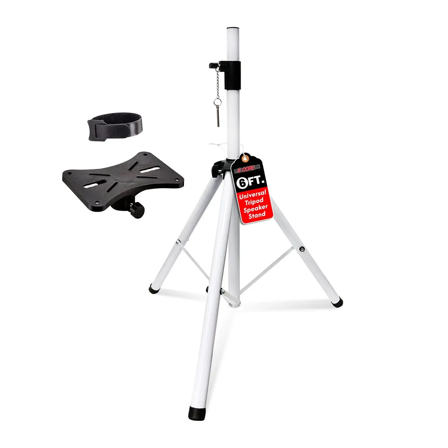 5 Core Speaker Stand Height Adjustable PA DJ Tripod Studio Monitor Stands w 35mm Compatible Insert