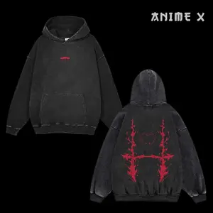 Retro Heavy Limited Choso X Cursed Womb - Jujutsu Kaisen Anime Double Printed Vintage Washed Hoodies Unisex Oversiz Ultra-Soft Cotton Sweaters