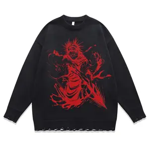 BLOOD MANIPULATION RIPPED KNITTED SWEATER