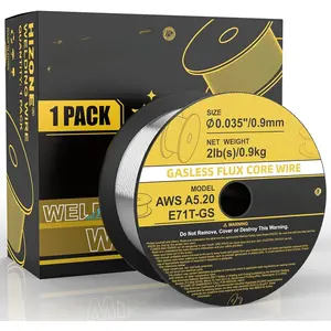 Flux Core Welding Wire, E71T-GS .035inch-2lb Gasless Flux-cored MIG Welding Wiree, 1-Pack