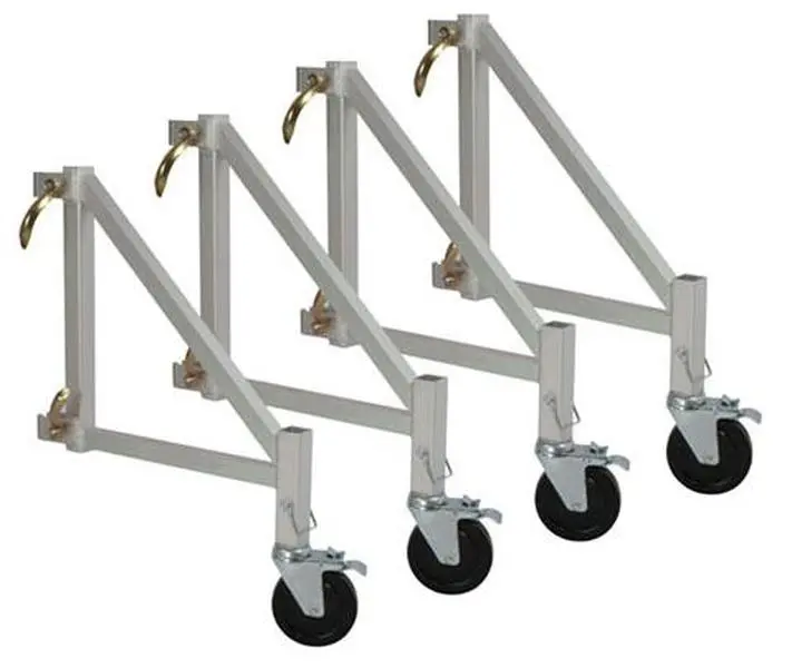 Metaltech I-CAIRO4 Outfiggers With Casters For 6 Ft. Aluminum Baker Style Scaffold I-Caisc - Set Of 4