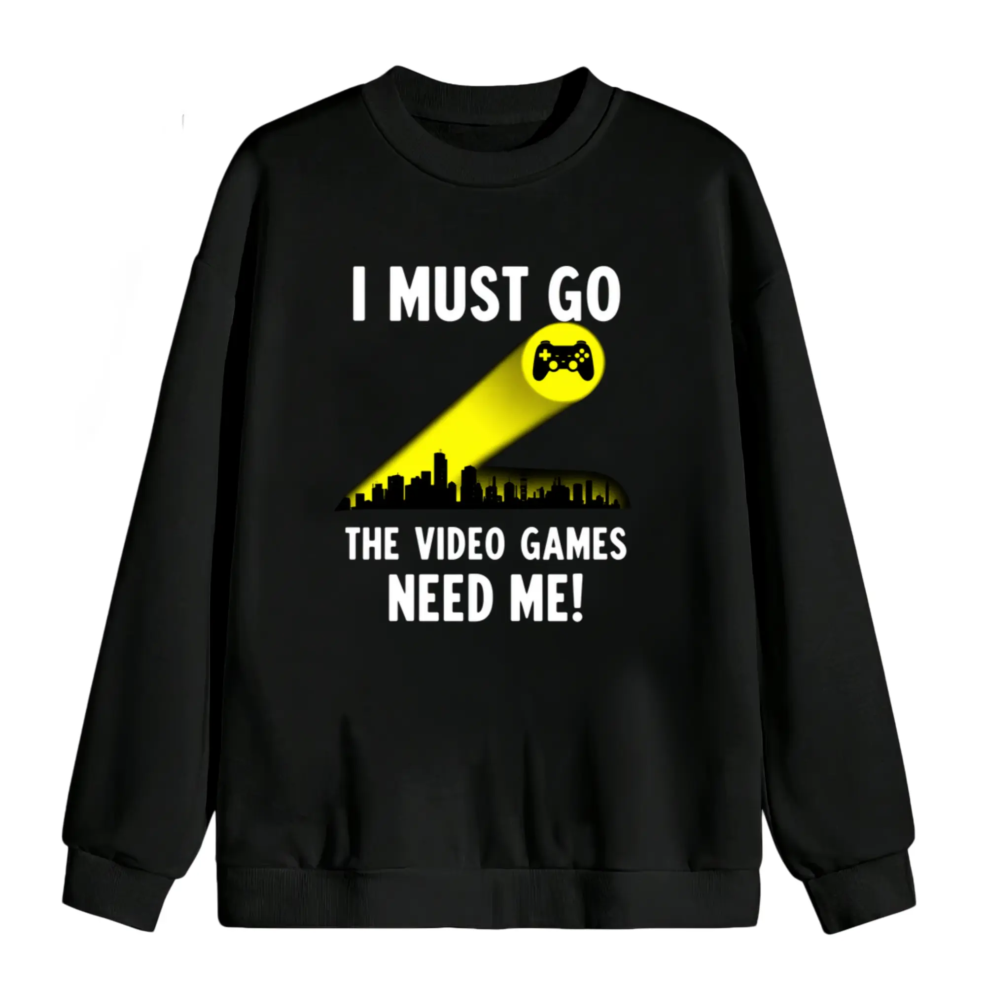 Gamer's Essential Long Sleeve Sweatshirt – Breathable, Soft, Sweat-Wicking Crew Neck for Daily Wear and 2026 New Year's Party