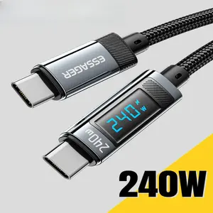 240W PD3.1 Digital Display Type C Data Cable, 5A Fast Charging Cable, Universal Compatibility Phone Laptop Tablet Charging Cable
