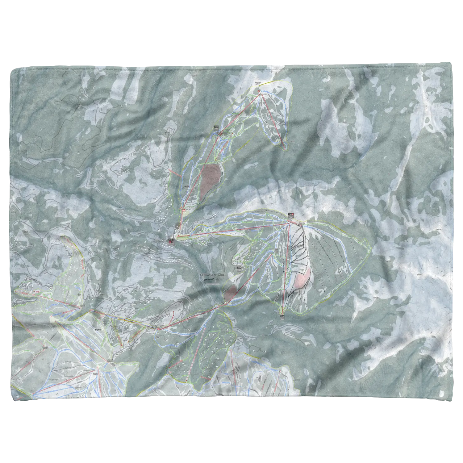Yellowstone Club, Montana Ski Resort Map Blanket