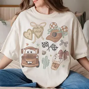 Vintage Cars Mater T-Shirt, Coquette Mater Shirt Cars Shirt, Girl Trip Shirt, WDW Vacation Shirt