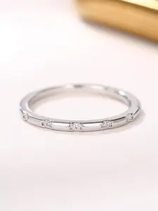 1 PC Elegant Cubic Zirconia Ring For Women For Wedding Engagement Anniversary Band Party Jewelry Valentine's Day Gift Wedding Promise Rings