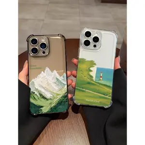 snow mountain Case for use with iphone 17 air 16 pro max 15 plus 14 pro 13promax artistic phone cases for iphone12/11 XS /XSMAX Romantic phone case for Mens