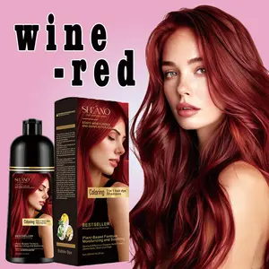 Spring Glow 3-in-1 Herbal Black Hair Dye Shampoo Natural Ginseng Hair Dye Shampoo 3-in-1 Gray Hair Concealer