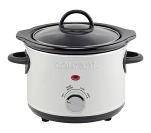 Courant 1.5 Qt Slow Cooker with High/Slow/Warm Settings. White Courant 1.5 Qt Slow Cooker with High/Slow/Warm Settings. White
