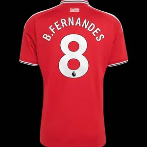 Unisex Soccer/Football Champions Language Manchester United Club Eberechi Premier League 2026/27 Home Replica Jersey - Red