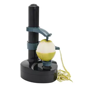 CNCEST Electric Peeler Machine 24W Stainless Steel Blades for Apples Pears Potato & Hard-Skinned Produce Automatic Tabletop Model Black