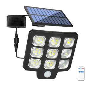90-LED Solar Powered Motion Sensor Light, 3 Lighting Modes with 3-6M Detection Range, Waterproof Outdoor Security Light for Pathway, Garden, Patio