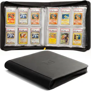 X PRO Graded Card Binder - Holds 60 Graded Slabs, Suitable for PSA and CGC Slabs | 6 Pocket Slab Binder Design | Ringless PSA Slab Binder | PSA Slab Case | Graded Card Holder for Long Term Storage